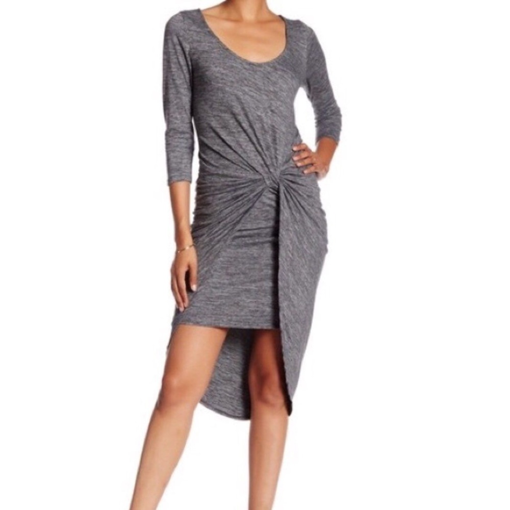 The Vanity Room Gray Knot Dress